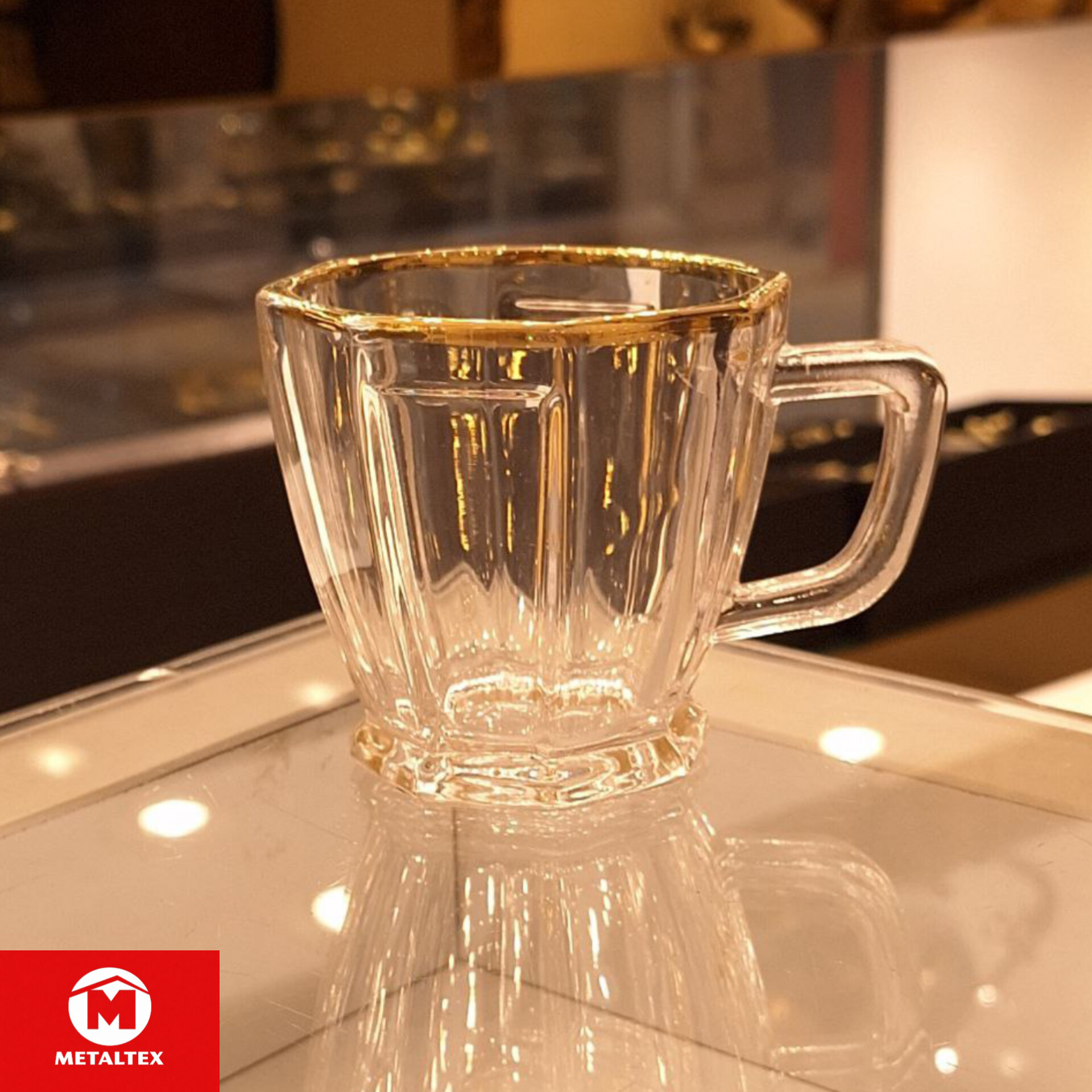 فنجان استیج لب طلا (دستی)